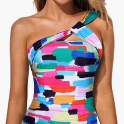 New Beautiful  2 Piece Bathing Suit Size LARGE.  Black Bottom Beautiful!  See Photos.  Cash Pickup Only 