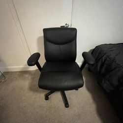 Black Office Chair - Leather