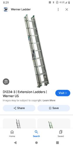 extension ladder and two ladder jacks