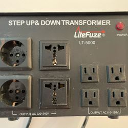 LiteFuze 5000W Step-Up/Step-Down Voltage Converter Transformer 