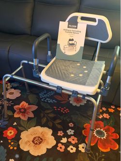 Pelegon sliding & swiveling  shower chair