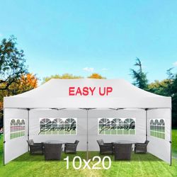 10x20 Pop up  Canopy with 6 sidewalls Commercial  Tent UPF 50+ All Weather Waterproof Outdoor Wedding Party Tents Canopy Gazebo