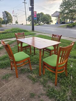 Small dining table set  with  4 wooden chairs