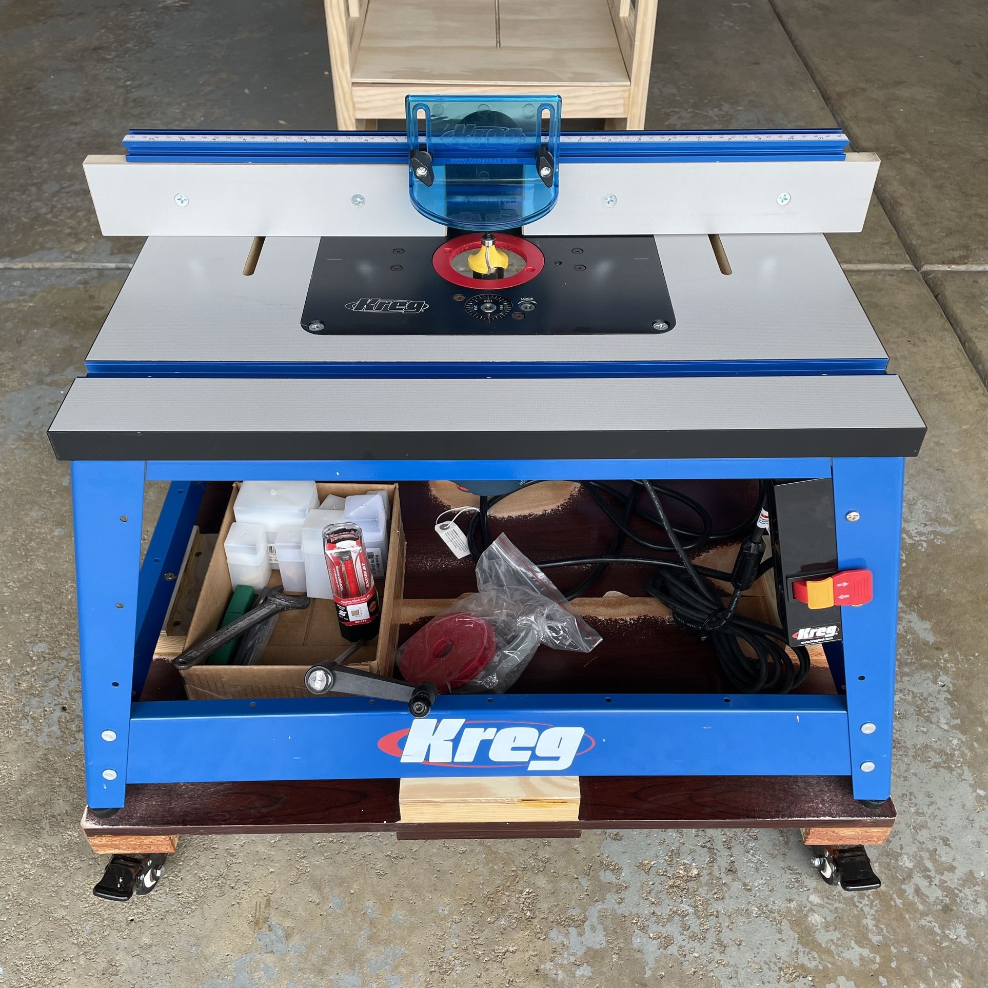 Kreg Router Table + Kreg Precision Router Lift + Kreg Switch + Bosch Router + ..