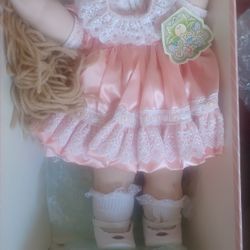 Cabbage Patch Porcelin Doll Original BOX CERTIFICATE  INCLUDED 