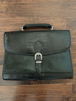 Brighton for business black leather briefcase
