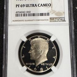 1981 S Gem Proof Kennedy Half Dollar Graded By NGC At PR69 Ultra Cameo 1-19