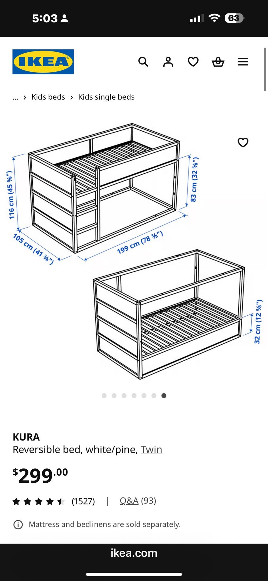 IKEA Kura Bed