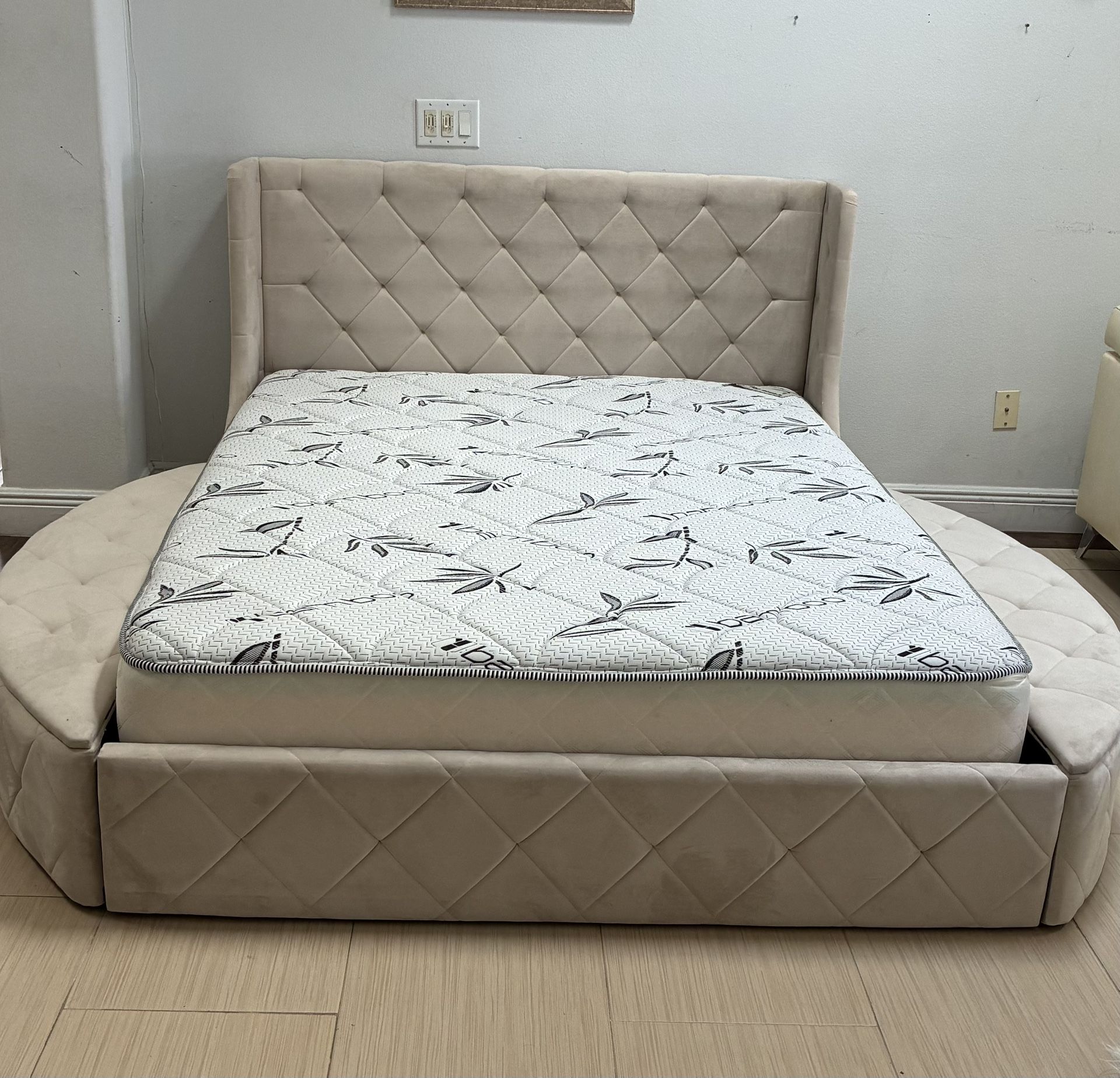 Elegant Bed Frame With Mattress.