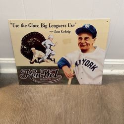 Lou Gehrig Vintage Ken-Wal Sign 