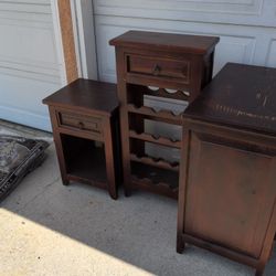 Hardwood TV Console Cabinet, Wine Rack, Nightstand, Magazine Rack