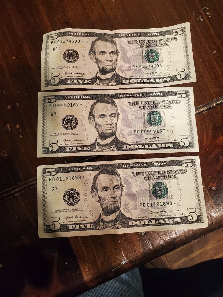 $5 Star notes