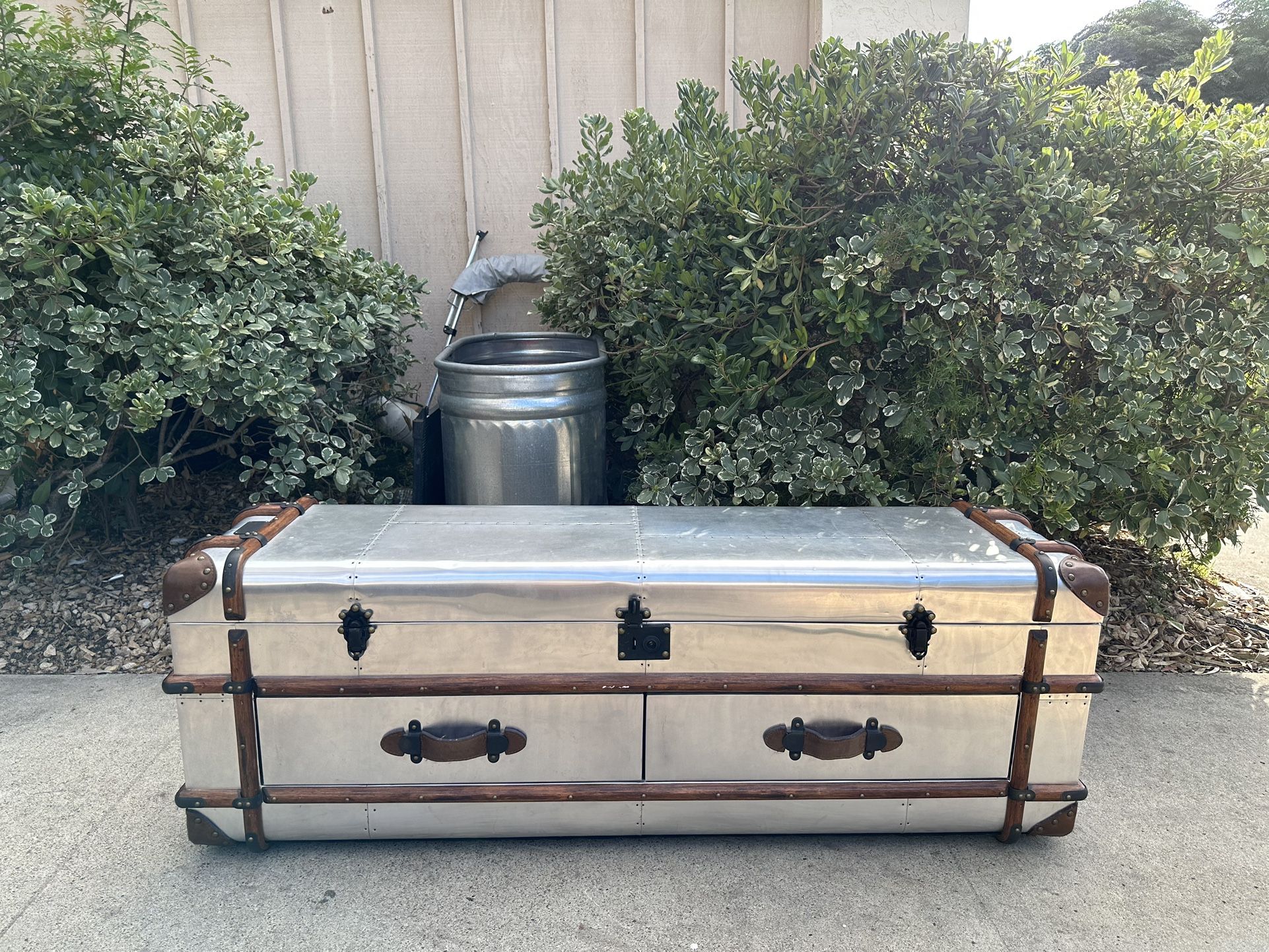 Restoration Hardware Richard’s Aluminum Storage Trunk