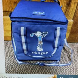 Life Is Good Insulated Tote, 24 CanCooler Golf Theme. Excellent Condition.