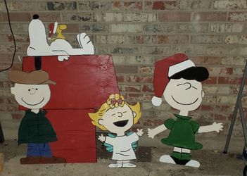 Custom wood Christmas character cutouts