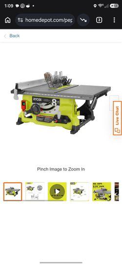 RYOBI13 Amp 8-​1/​4 in.​ Corded Table Saw (No Stand)​