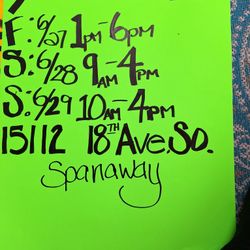Yard Sale This Weekend!