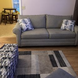 Full Size 84 Inch Gray Sofa