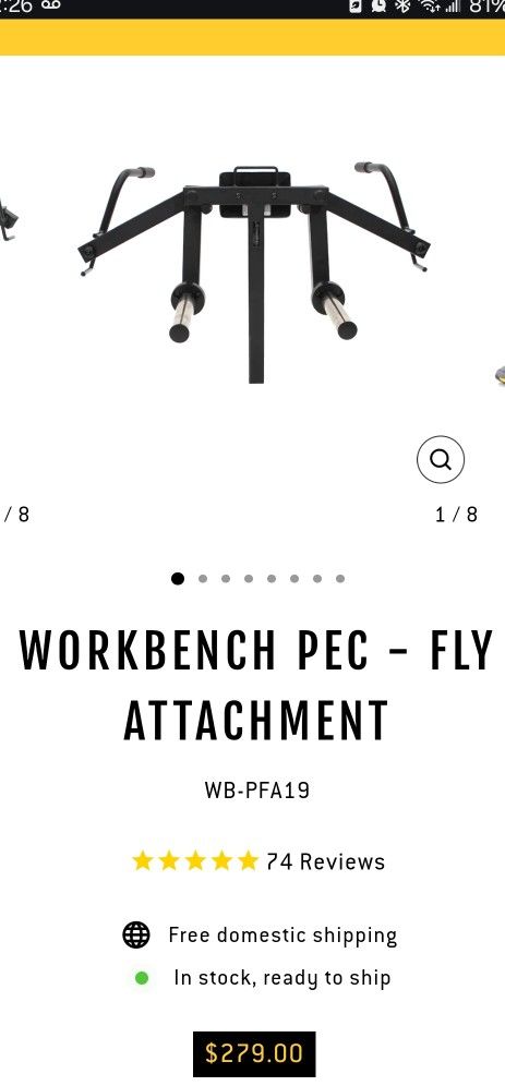 PowerTec Workbench Pec - Fly Attachment