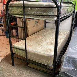 Twin Bunk Bed With Mattress 