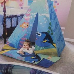 tent with its Sleeping Back and a pillow  For kids