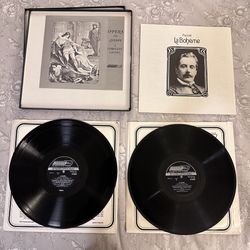la boheme / puccini / pavarotti 2 LP vinyl box set / VG+