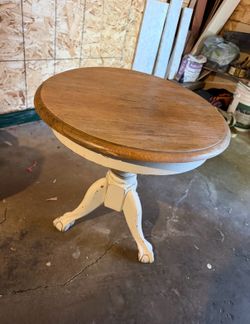 Wood side table