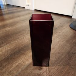 purple geometric glass Teleflora flower vase. 