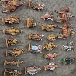 Fontanini Nativity lot 22 figures Depose Italy Christmas Vintage