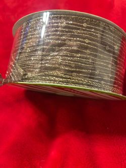 Gold Glitter Decorative Ribbon Roll