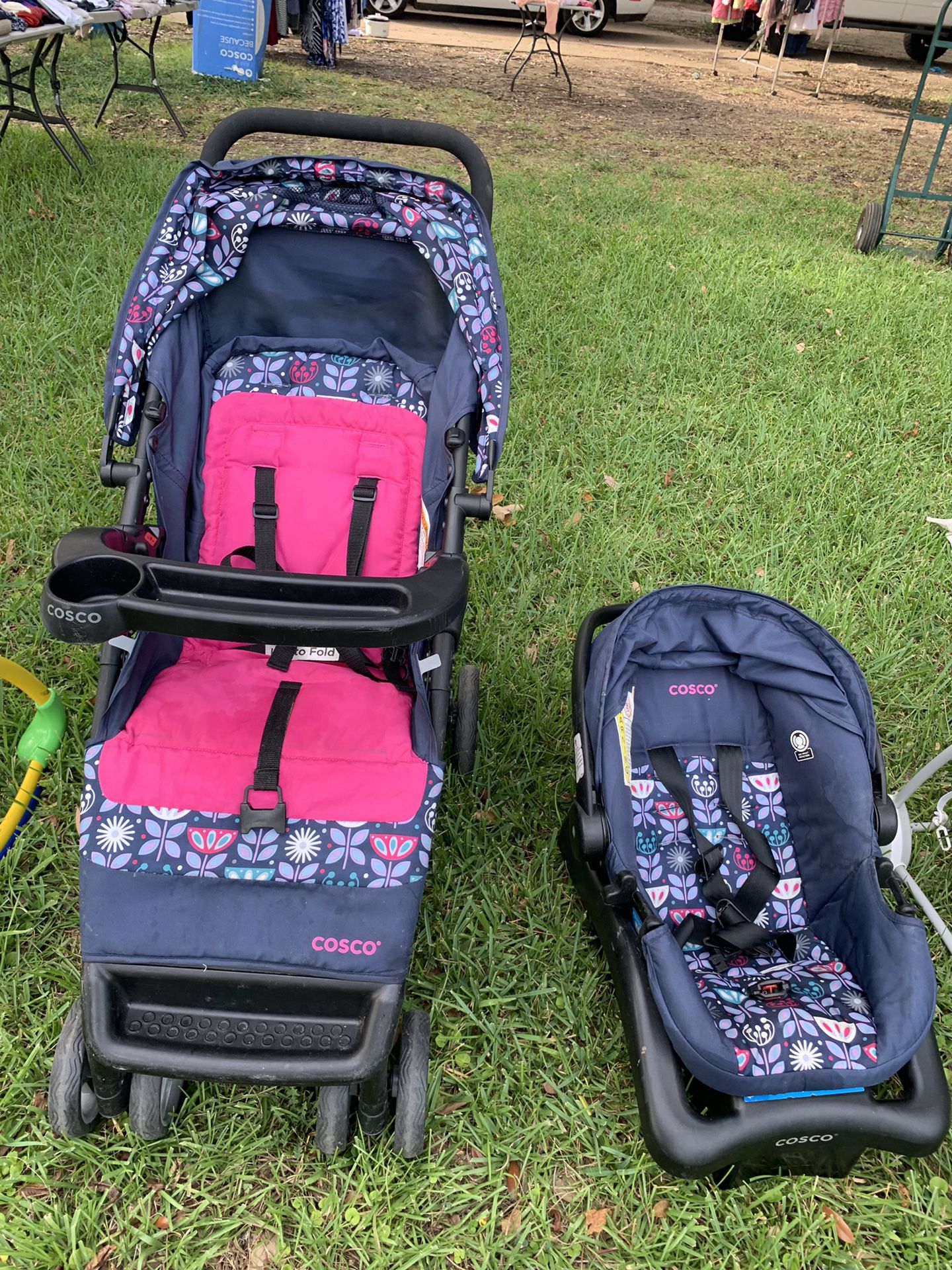Cosco baby stroller and car seat