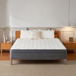 New🔸️12" Queen Size Mattress Hybrid Memory Foam Rolled Compressed Seal.