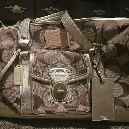 Coach top pet carrier