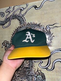Yellow Green White Oakland A's MLB Hat Cap