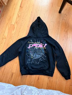 Sp5der black hoodie Size M