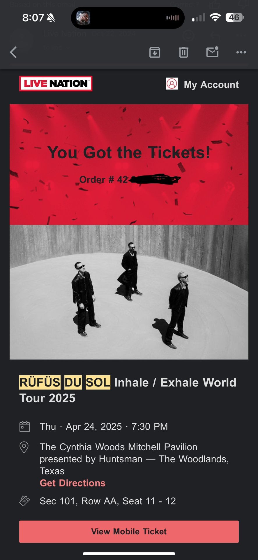 Rüfüs Du Sol Tickets X2