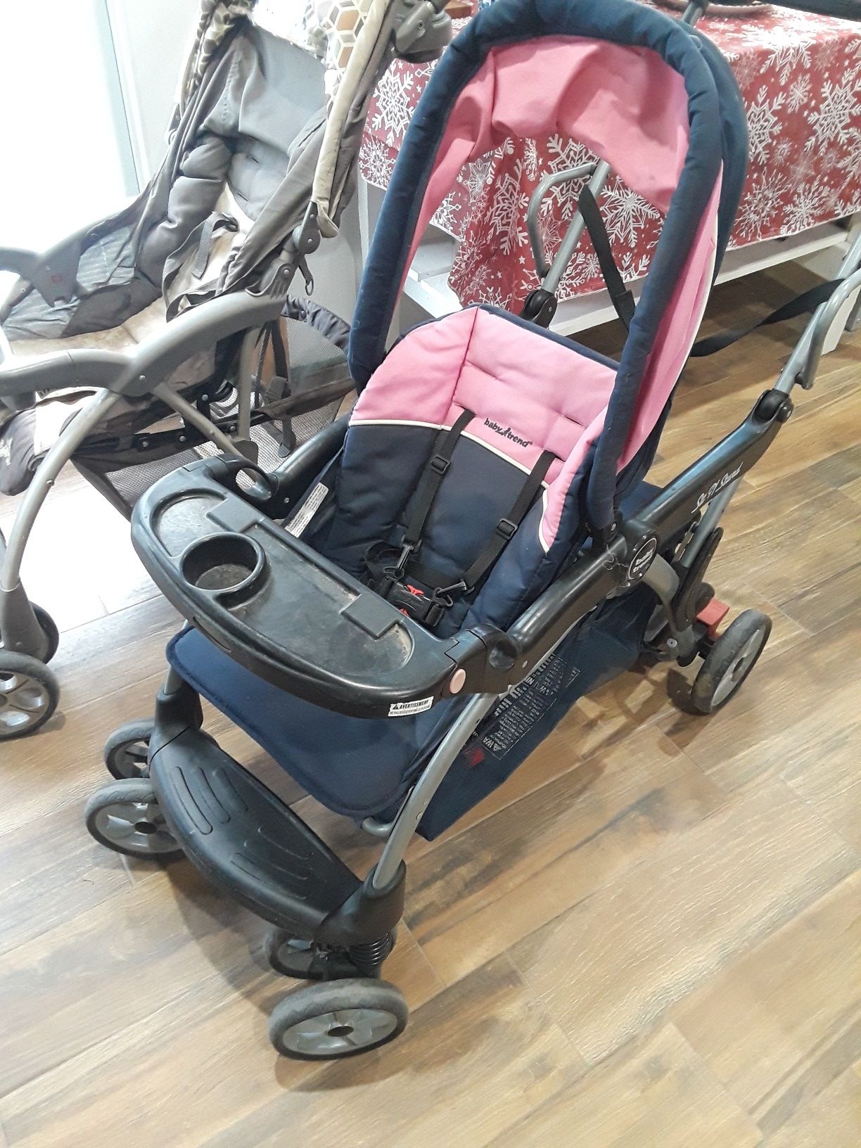 3 strollers