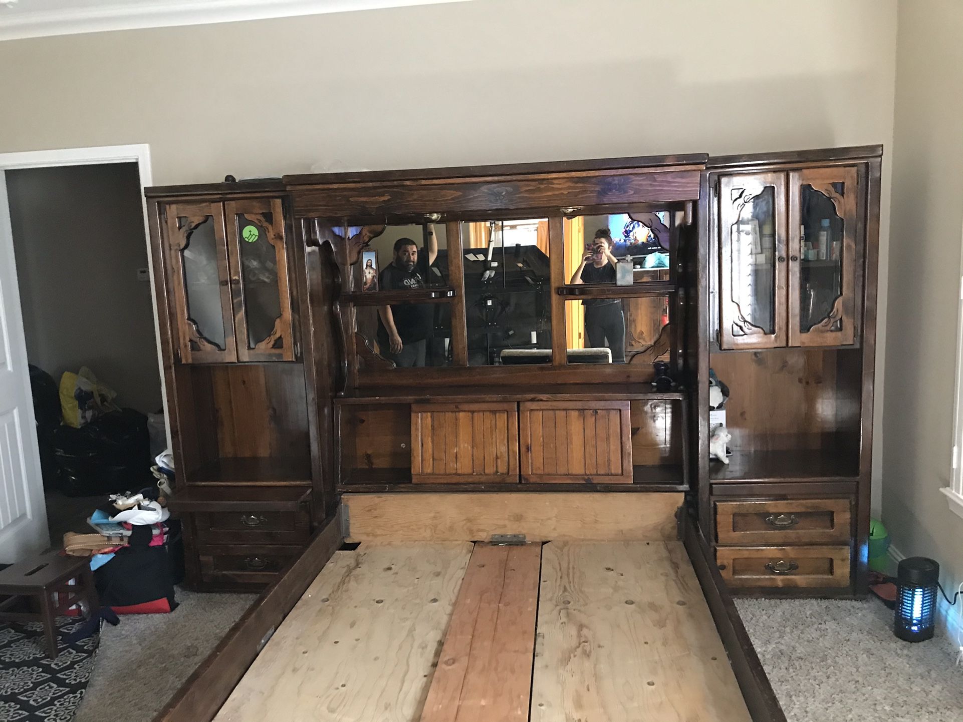 Antique Queen Bed With Lots Of storage!