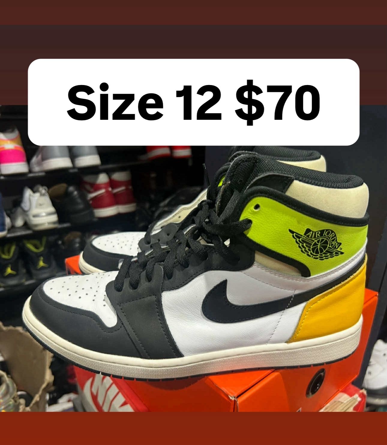 Jordan Retro 1 Volt Size 12 Men 