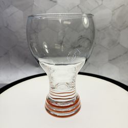 (1) Vintage Fiesta Persimmon Glass Goblet.  By Homer Laughlin