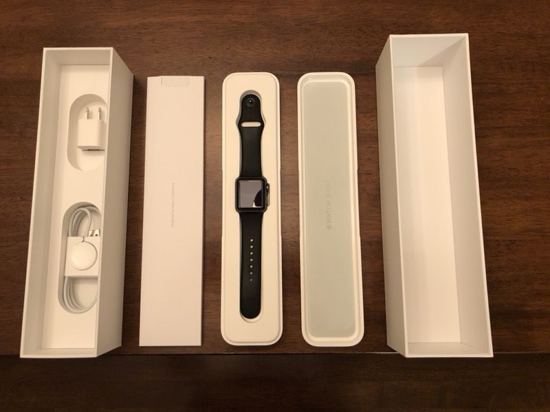 Apple Watch 1st Gen Space Gray 38mm - new accessories!