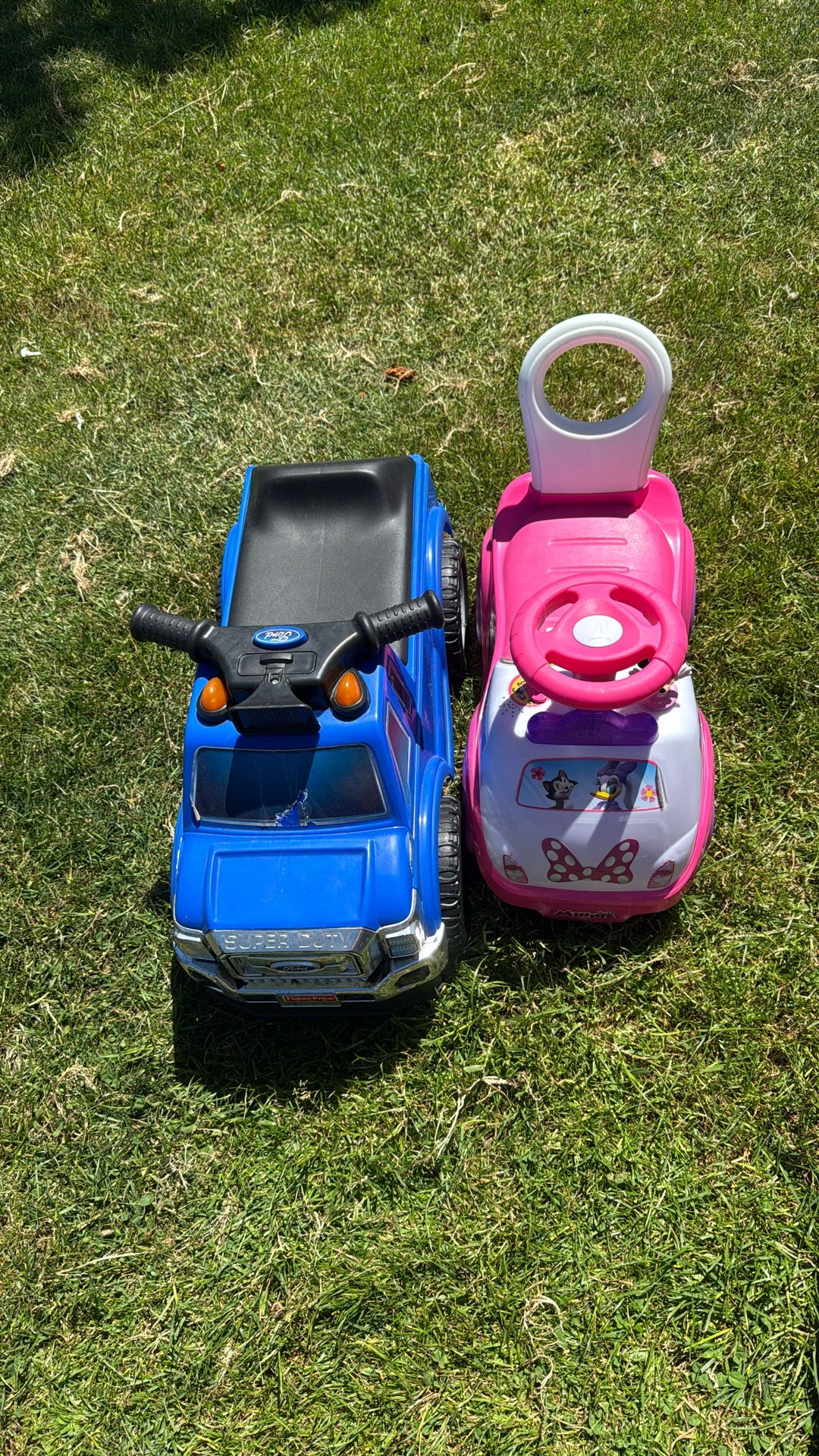 Pink And Blue Kids Ride On Cars Sounds Work Good