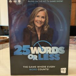 25 Words or Less Fast-Paced Word Game Friends & Family Board Game Sealed 2021