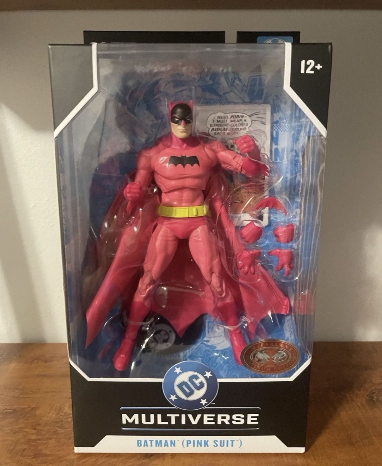 McFarlane DC Batman Pink Suit Figure Red Platinum Edition Brand New
