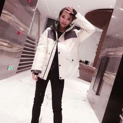 Elegant Peige Moncler Coat For Ladies .(Size :medium )i