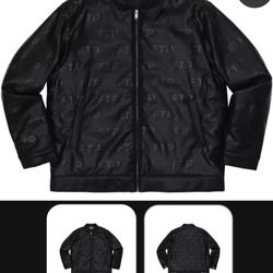 FTP LEATHER AOP WORK JACKET SIZE LARGE NEW