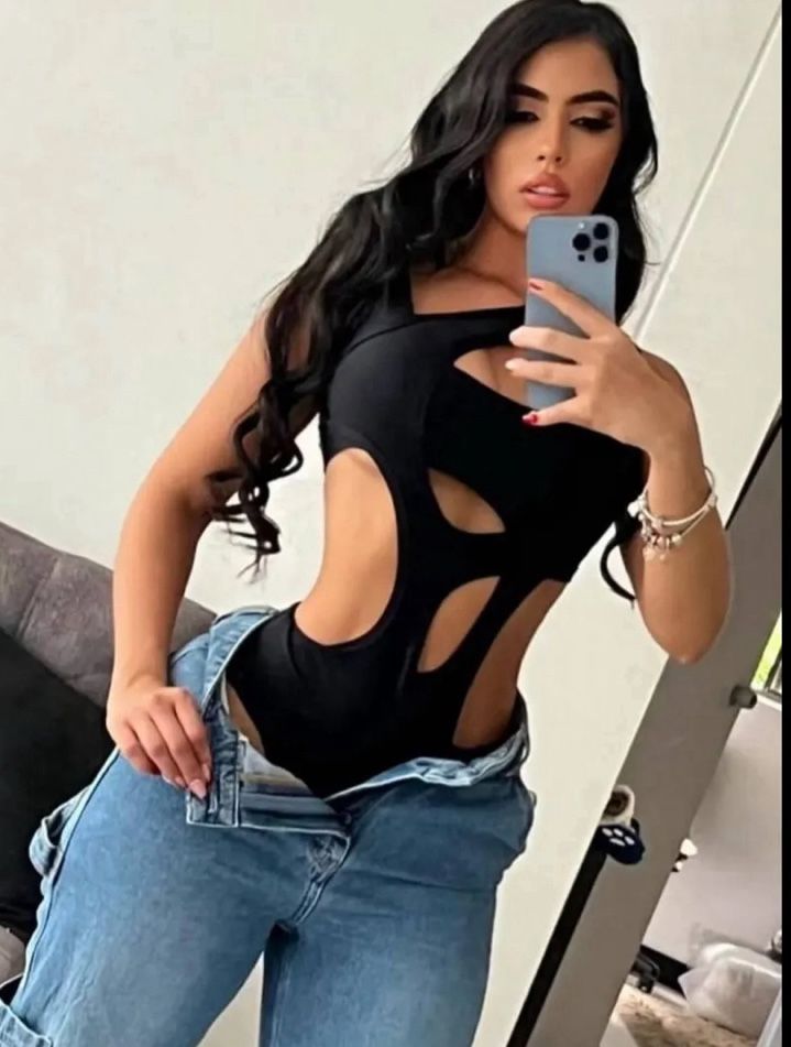 SEXY COLOMBIAN 🇨🇴 BODYSUIT CONTRAST WITH ASYMMETRICAL CUT ONE SIZE