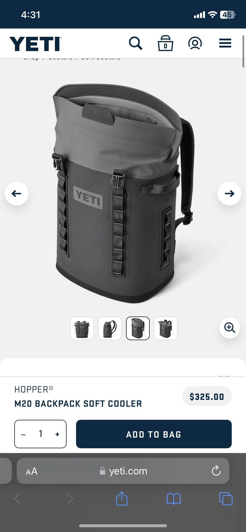 YETI M20 BACKPACK SOFT COOLER