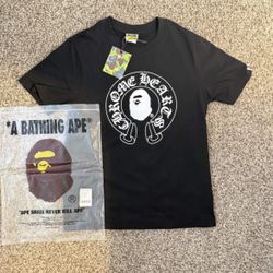 Chrome Hearts x BAPE T-Shirt Men’s M Black Graphic Tee Rare Streetwear
