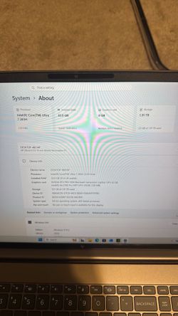 Gaming Laptop Nvidia RTX Pro 1000 8gb vram  HP ZBook X G11 16" Intel Core Ultra 7, 32GB. 1TB SSD,